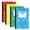 Red&Yellow&Blue&Green, variant on Qocolcyl 4Pack Composition Notebook Cow Print Wide Ruled,A5 Classic Marbled Cover Wide Ruled,Standard Lined Pages Sewing Notebook 30 sheets for Homework,Essay Writing Use,Class Home Office Supplies