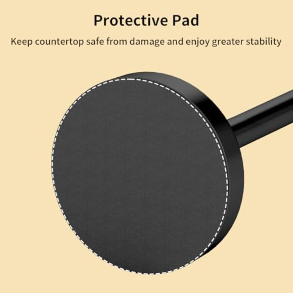 Paper Towel Holder Countertop  Black With Weighted Base Non Slip Standing Roll For Kitchen Bathroom Stainles Steel (matte Black)