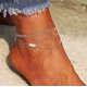 thumbnail image 3 of pulsera De Cheville Rglable En Coquillage Dor Pour Femme Et Fille, 3 of 5