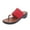 Red, variant on Womens Sandals Summer Women's New One-line Wedge Toe Beach Wearing Beach Sandals