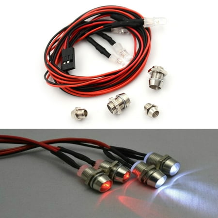 

Datingday RC Car 4pcs RC Model Drift Car LED Night Light 5mm & 3mm Headlamps RC Parts