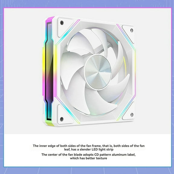 Mirror Fan RGB 120mm High Airflow PC Fans Ultra-Quiet