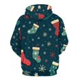 thumbnail image 6 of Christmas Snow Socks Regular Fit Hoodie, Sporty Pullover Hooded Sweatshirt for Men Women S, 6 of 6