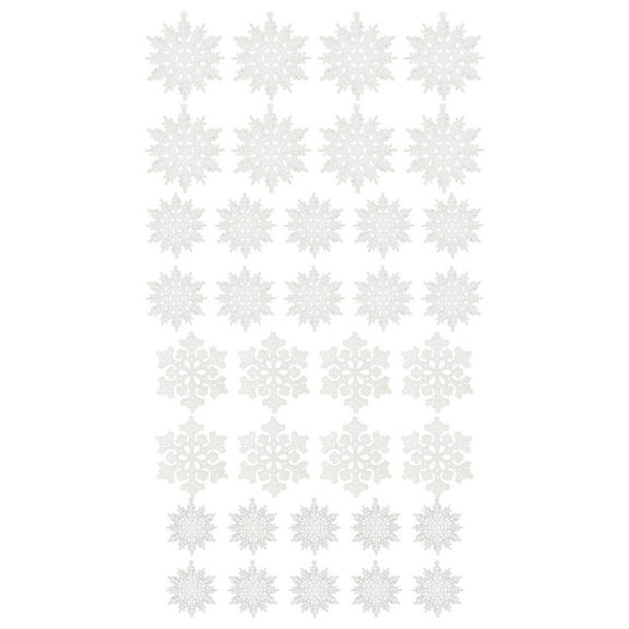 Sandistore Christmas Decorations White Snowflake Ornaments Glitter Snowflake Ornaments Christmas Tree Ornaments Animal Swinging Car Ornament