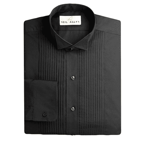 Wing Tuxedo Shirt - Neil Allyn Men's Black Wing Collar 1/4