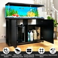 thumbnail image 2 of TC-HOMENY 55-75 Gallon Aquarium/Fish Tank Stand with Cabinet and Charging Station/Power Outlets, Black, 2 of 9