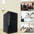 thumbnail image 3 of Mini Fridge, Low Noise Dorm Refrigerator with freezer, 2 Door Beverage Refrigerator with Capacity of 90L/3.2CU.FT for Kitchens, Small Apartments Mini Bars Offices Tiny Homes Cabins RVs, Black, Q5887, 3 of 6