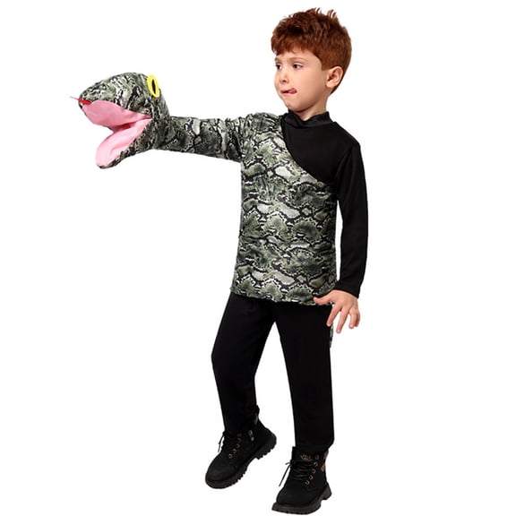 Kids Snake Outfit Clothes Animal Python Jumpsuit Halloween Dress Up Clothess Snake Cosplay Halloween Christmas Holiday Party Dress Up