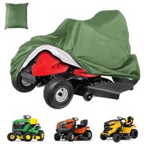 HOMEYA Riding Lawn Mower Cover, Heavy Duty 600D Waterproof Oxford Tractor Cover UV & Dust & Water Resistant, Universal Fit Decks up to 54" with Drawstring & Storage Bag, Green