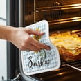 thumbnail image 3 of Sunflower Pot Holders for Kitchen Heatproof Potholder, 4 Pack Blue Plaid Farmhouse You Are My Sunshine Hot Pads Multipurpose Oven Pads Cloth Potholders Trivet for Cooking and Baking, 3 of 8