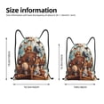 thumbnail image 3 of Kuqiui Animal Filled Noahs Ark Print Drawstring Backpack Drawstring Bags,Draw String Back Bag Drawstring Bags for Sports,Gym,Travel,Swimming,Beach, 3 of 8