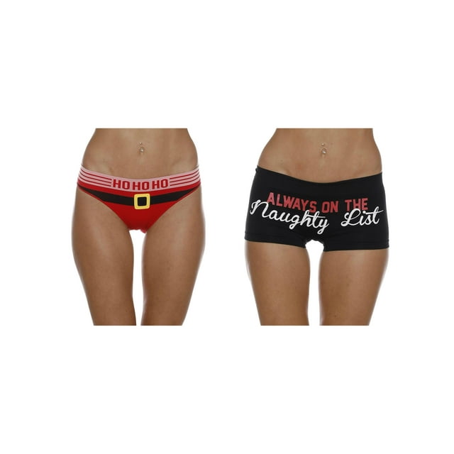 Secret Santa Culottes Hipster pour Femmes 2 Pk sous-Vêtements de Vacances