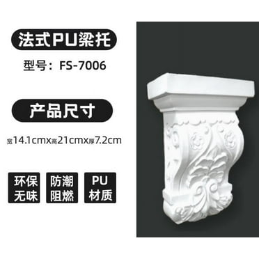 European Vintage Carved Corbel Imitation Plaster Statue for Wall Decor Home Fireplace Doorway White