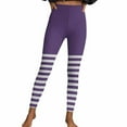 thumbnail image 3 of Gyexs Red and White Striped Tights for Women Christmas Leggings Funny Party Wear Soft Thermal Winter Tights Purple & Size XL, 3 of 6