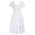 thumbnail image 1 of Vestido estilo swing Belle Poque para mujer, poliéster blanco, viscos XL, 1 of 6