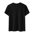 thumbnail image 5 of Gibobby Playera Manga Corta para Mujer Mujeres Casual Letras Impresión Diaria Camisas Cuello Redondo Manga Corta Camiseta Suelta Tee Tops Túnica Blusa(Negro,XL), 5 of 5