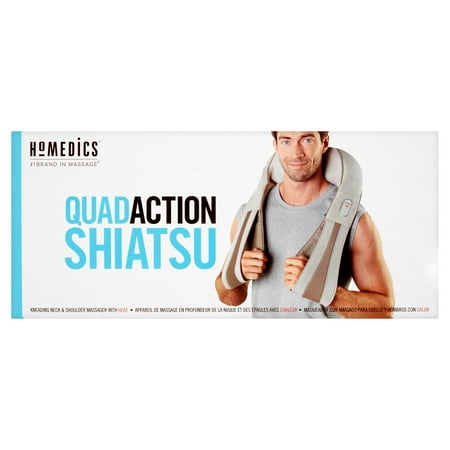 Homedics Quad Action Shiatsu Kneading Neck & Shoulder Massager with Heat