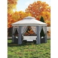 thumbnail image 6 of Garvee Pop-up Gazebo Screen Tent 13.29*13.29*9.25 ft, Hexagonal,with Mosquito Netting, Gray, 6 of 7