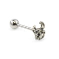 thumbnail image 2 of Tongue Ring with Spider Design 14g Surgical Steel, 2 of 4