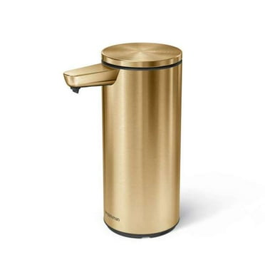 Simplehuman 9 oz. Rechargeable Liquid Sensor Soap Pump, High-Grade Brass Stainless Steel