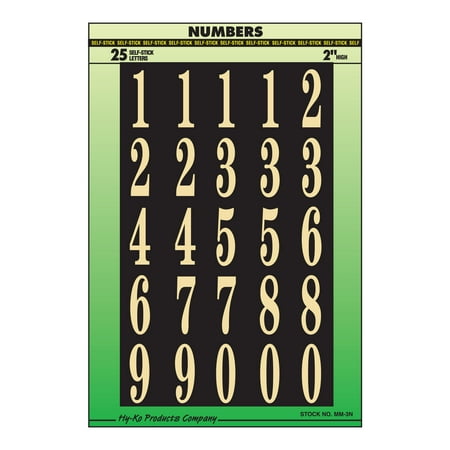 Elongated Number - Self-Stick 2