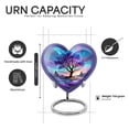 thumbnail image 3 of Yatskia Purple Lavender Grass with Tree Large Memorial Urns for Human Ashes Adult Mother and Father, Mini Funeral Urn for Ashes Adult, (Heart 8 Inch and 3 Inch), 3 of 8