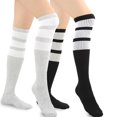thumbnail image 2 of Teehee Women's Fashion Knee High Socks - 2 Pairs Pack (Dk Stripe), 2 of 3