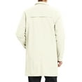 thumbnail image 3 of Unique Bargains Men's Trench Coat Lightweight Single Breasted Jacket Overcoat M White, 3 of 6