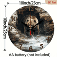 thumbnail image 3 of 2D Flat, 1pc Charming Brown Bear Wooden Wall Clock - Silent, Easy-to-Read Design for Kitchen, Bedroom, Office - Farmhouse Decor, Battery Not Included, 10-inch, 3 of 7