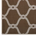 thumbnail image 3 of Modway Beltara Chain Link Transitional Trellis 5x8 Area Rug in Dark Tan and Beige, 3 of 7