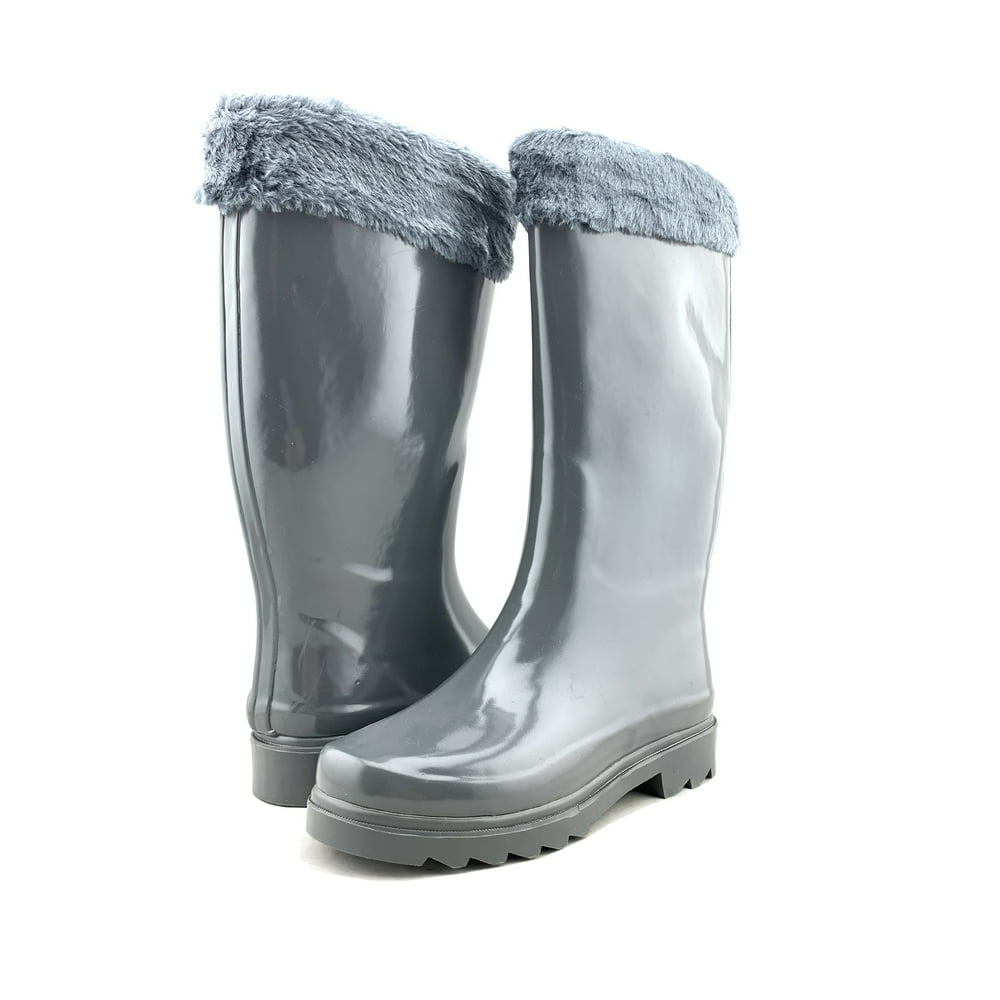 fuzzy lined rain boots