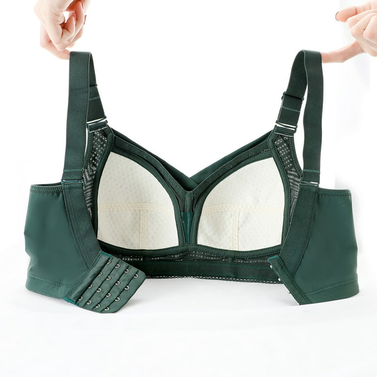 Bralettes for Women Full Coverage Push-Up Seamless Bra Solid Print Green 42E  