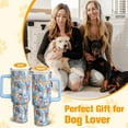 thumbnail image 2 of Basset Hound Gifts for Women Dog Lovers 40 oz Floral Basset Hound Tumblers with Handle and Straw, Stainless Steel Vacuum Insulated Travel Coffee Mug Cup Water Bottle, 2 of 6