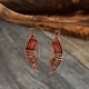 thumbnail image 1 of Nvzi Pendientes colgantes de estilo retro, nuevos y únicos, joyería étnica bohemia vintage (rojo), 1 of 4