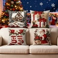 thumbnail image 5 of Cinvoph 18"x18" Christmas Throw Pillow Covers Set of 4, Decorative Throw Cushion Case for Sofa, Couch, Living Room Decor, 5 of 9