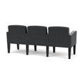thumbnail image 3 of Belmont Reception 3 Seat Tandem Seating / Black Steel Legs / Black / Dark Gray, 3 of 5