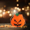 thumbnail image 6 of Neoyler Halloween Candy Bag Nonwoven Fabric Cute Pumpkin Gift Bags for Reusable Eco Friendly Tote for Halloween Events 9.1x8.3in Orange, 6 of 6