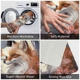 thumbnail image 3 of Sikiie Romantic Flower Fox Print Flannel Anti-slip Floor Mat 16x24in, Thickened Dustproof Entrance Door Mat Floor Mat for Kitchen, Bathroom, Laundry Room, 3 of 7