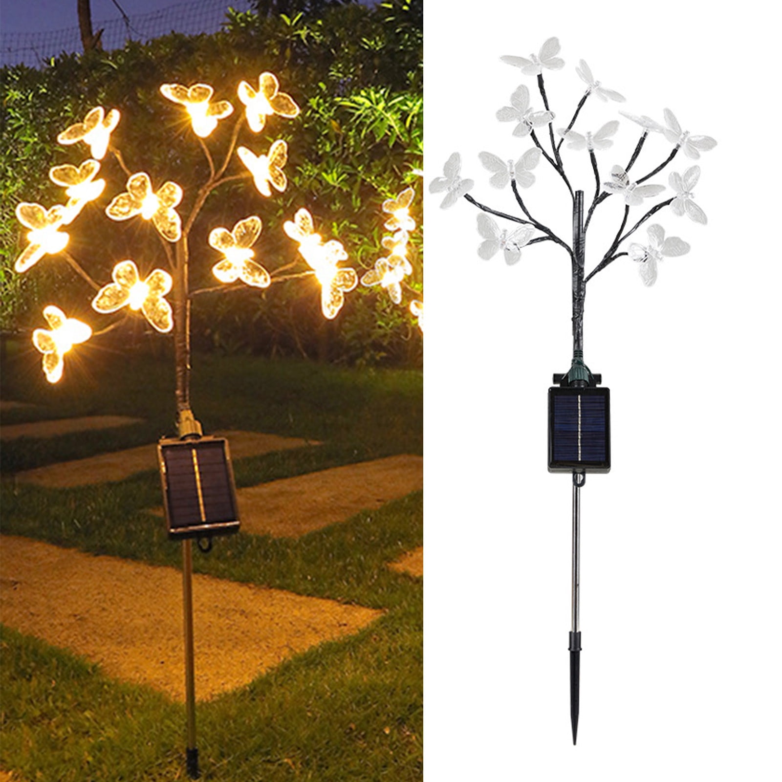 Solar Garden Lights - Solar Butterfly Lights Outdoor Decorations Multi-Color Changing LED Waterproof Stake Lights For Garden Yard Pathway Patio & Lawn Gifts for Mother's Day Mom Women