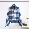 thumbnail image 7 of chaungfeng Fleece Wearable Blanket, Plaid Colorblocking Lap Blanket Comfy Poncho Throw with Buttons, Multifunctional Shawl Bucket Blanket Cape for Bed Sofa Office, (31.5"x53.1"), 7 of 7