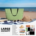 thumbnail image 6 of KLL Green Gingham Print Large Beach Tote Bag Women Waterproof Sandproof Zipper Beach Tote Bag for Pool Gym Grocery Travel with Wet Pocket, 6 of 7