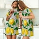 thumbnail image 4 of Easygdp Lemon Seamless Pattern Oil Painting Effect Camisón de manga corta para mujer, informal, estampado, 4 of 6