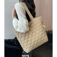thumbnail image 3 of Kukuzhu Quilted Shoulder Bag Women's Padding Down Cotton Hobo Purse Handbag Large Work Totes Top Handle Bag with Zipper, 3 of 8