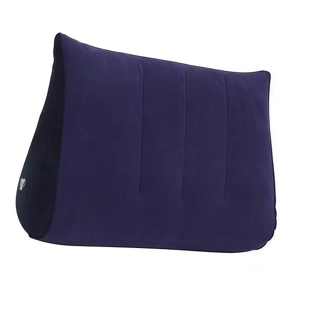 GROWTH TANK Inflatable Bed Wedge Pillow Triangle Shape Portable Multifunctional PVC Material for Sleeping in Bed Multi Position Backrest Dark Blue