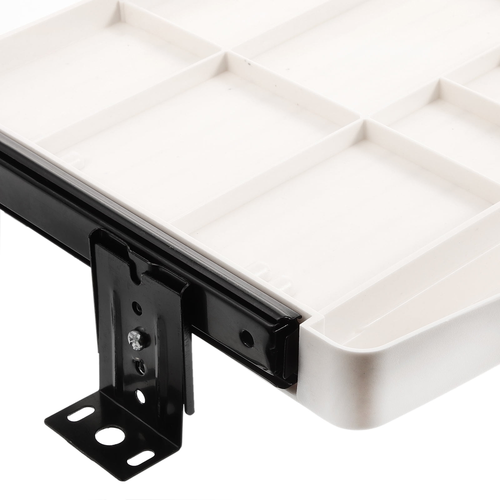 ETHZZLE 1Set White Keyboard Tray Under Desk Slide Out with Full Extension Drawer Slides