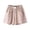 Beige, variant on Women's Spring Summer Solid Cotton Li Nen Shorts With Split Pocket Casual Pants