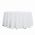 thumbnail image 3 of BalsaCircle 132" Round Polyester Tablecloths Wedding White, 3 of 8