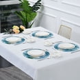 thumbnail image 7 of IAUYY Set of 6 Round Placemats for Dining Tables Heat-Resistant and Wear-Resistant DIY Printing Design Table Placemats，Applicable for Christmas Clear and Transparent Ripples, 7 of 7