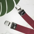 thumbnail image 5 of Buyless Fashion Textured 2 Pack Suspenders for Men - 48" Adjustable Straps 1 1/2" - X Back with Metal Clips - 5121-2-Burgundy, 5 of 7