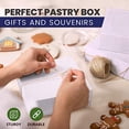 thumbnail image 2 of [25 Pack] Pastry Boxes - 7 x 7 x 3 Inches White Bakery Box for Cookies, Compostable Kraft Paper Cardboard for Baked Goods Packaging, Cake, Food, Donut, Cupcake, Candy, Bread, Bridesmaid Gift Box, 2 of 6
